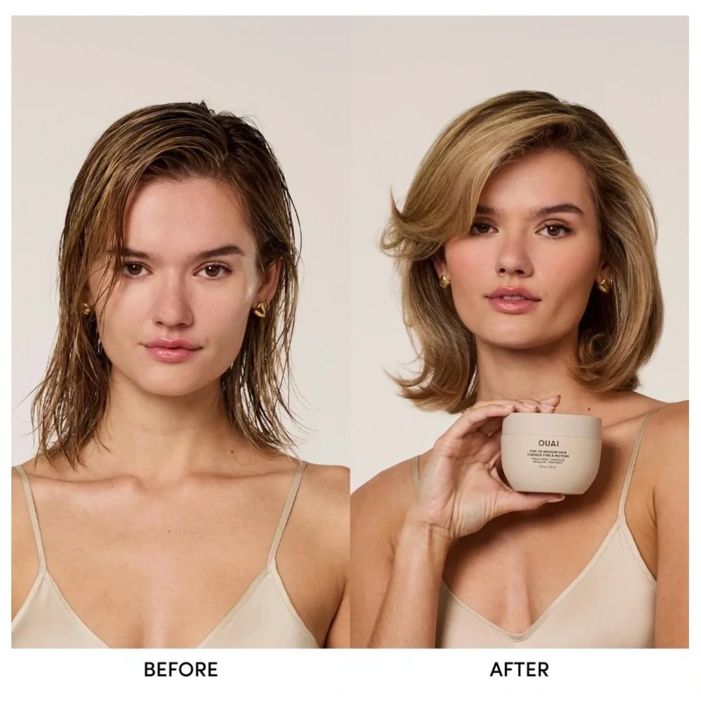 OUAI Fine to Medium Hair Treatment Masque - Cream - Picture 2 of 6